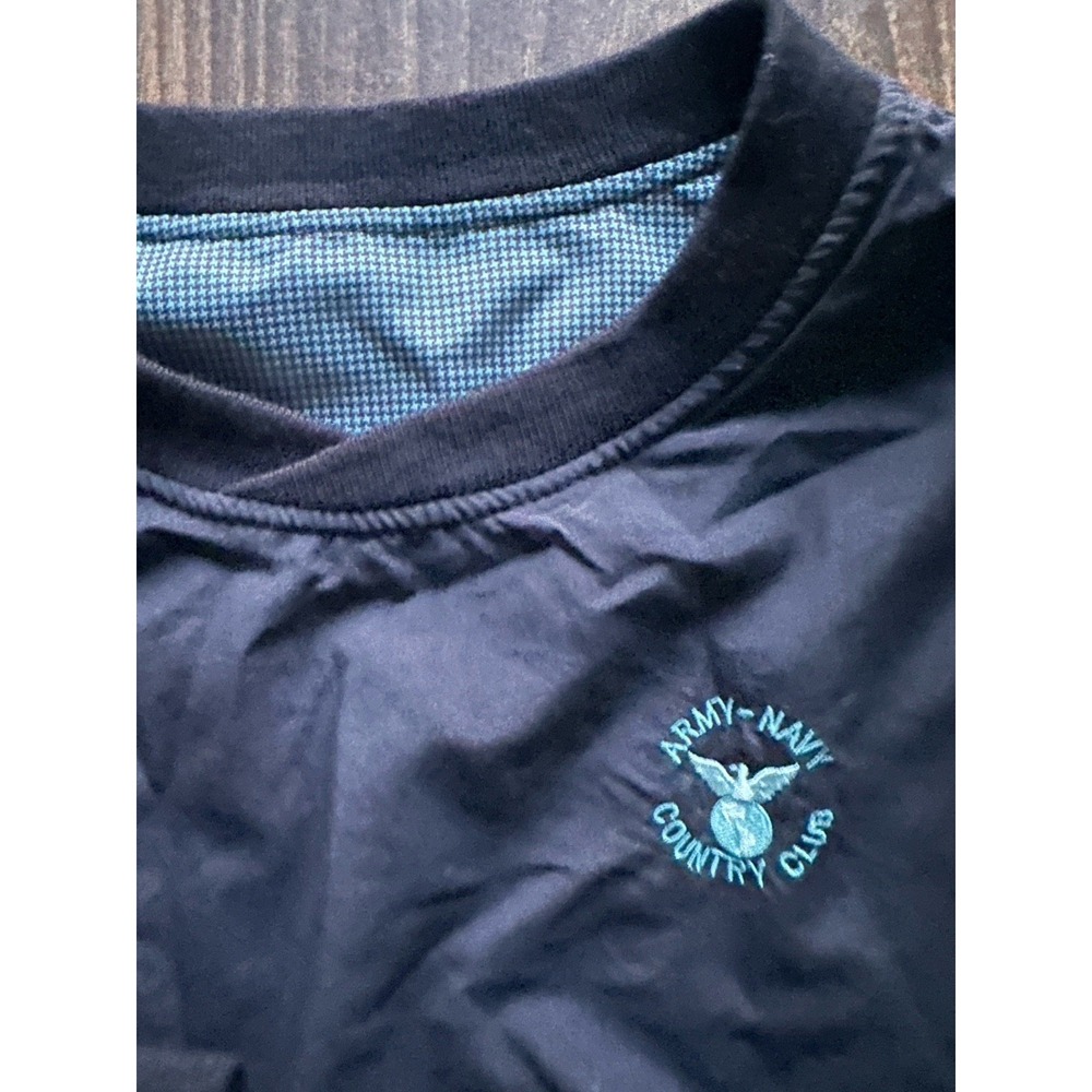 Vintage Roche Army-Navy Country Club Windshirt Navy Blue Pullover USA Made Small